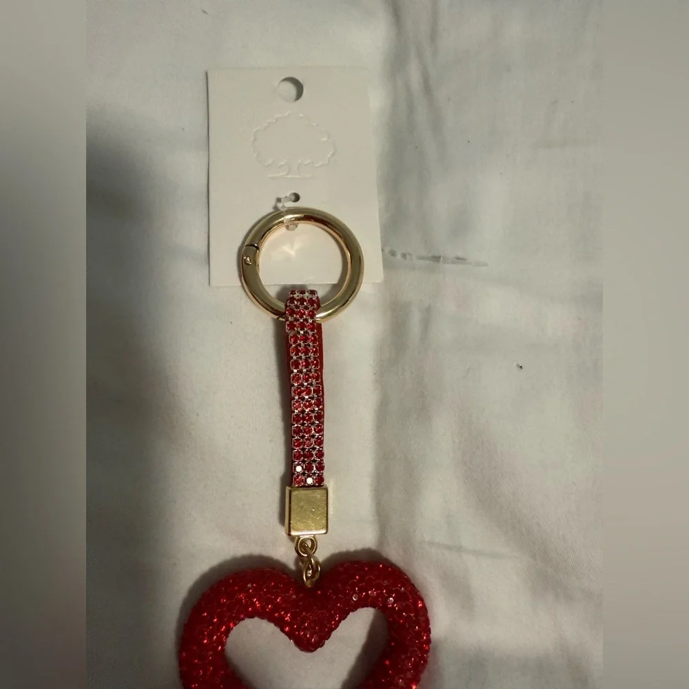 Keychain Gorgeous Red Heart Keychain with Gold Accents! NWT